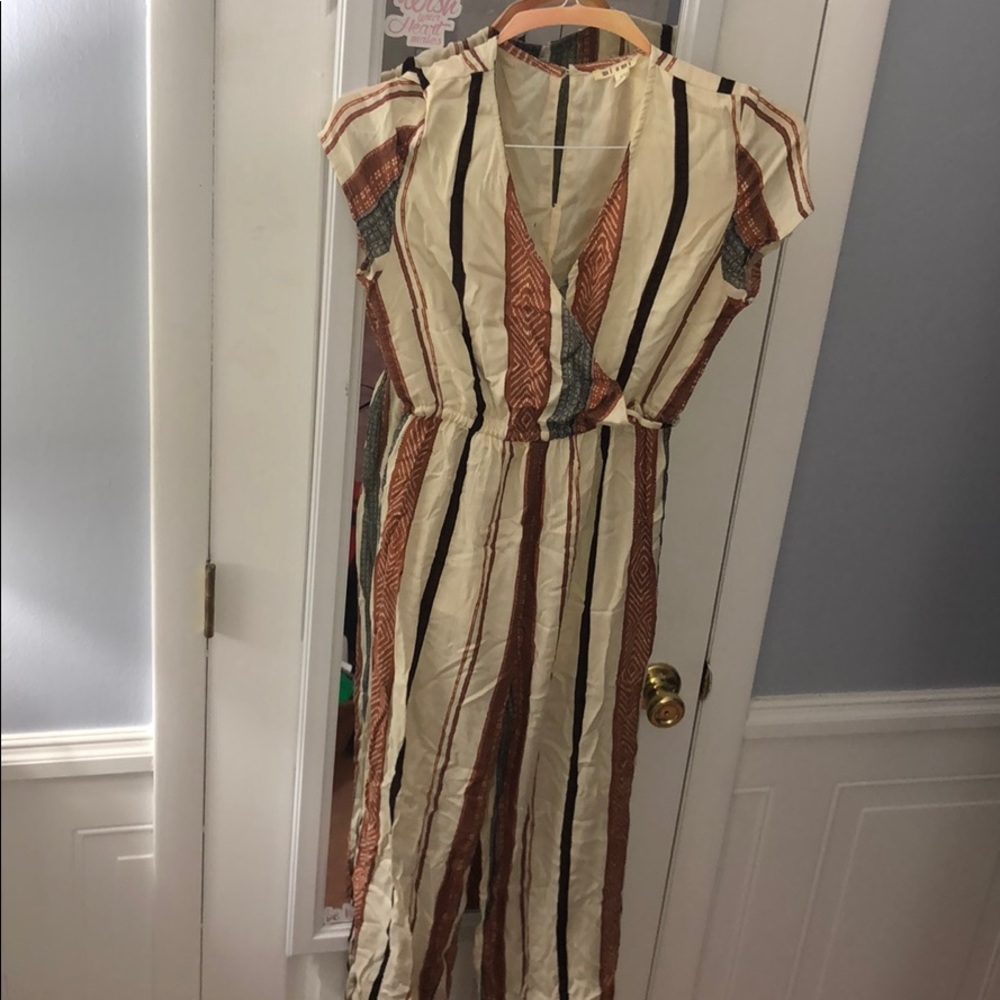 Striped Fall Jumpsuit